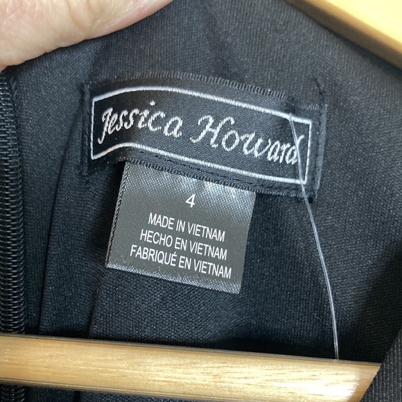 NWT Jessica Howard Black Dress Size 4 - Picture 4 of 6